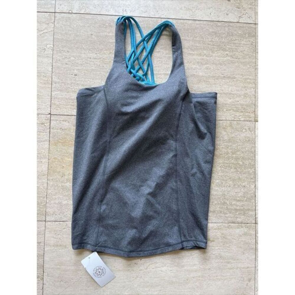 Joules Athletics Tank Top Gray Blue Green Size S W Bra NWT